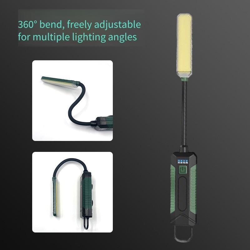 650 Lumen Portable Rechargeable Flexible Tube Work Light Magnetic Hook LED Inspection Lamp for Car Repair Workshop Maintenance