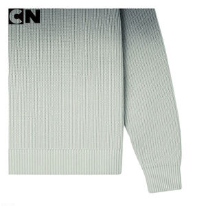 Suéter de Invierno con Certificación GRS, Fabricante de Suéteres, Logotipo Personalizado, Suéter de Punto Degradado de Algodón para Hombre, Suéter de Punto Estándar de 7 Gauge - Product Image 4