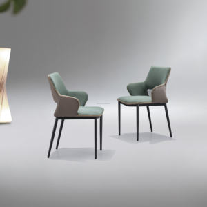 Chaise de salle à manger moderne de luxe écologique en similicuir, avec fonctionnalités réglables et extensibles, couleur personnalisable, pieds en métal robustes - Product Image 4