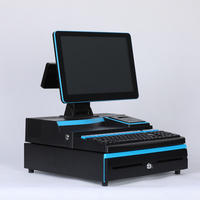 X8 tout en un Epos Machine caisse enregistreuse intelligente matériel programmable tout noir Windows LED 8 numéros
