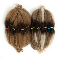Cheveux synthétiques Afro Kinky en vrac, couleurs mélangées, pour tresses au crochet, extensions Jerry Curl et Dreadlocks