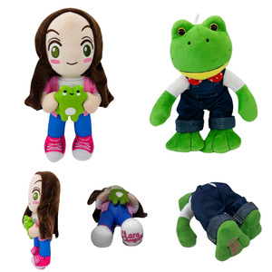 Nouveau mignon Couple grenouille en peluche dessin animé Figurines à longues pattes Mr solitaire grenouille peluche poupées cheveux longs fille doux oreiller cadeau - Product Image 2