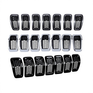 Grille de pare-chocs avant noire en plastique ABS pour Jeep Cherokee, pour mise à niveau et rénovation 2014-2018 - Product Image 3