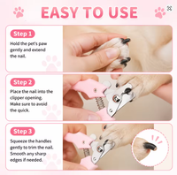 Cortauñas Profesional para Gatos con Cuchillas de Acero Inoxidable, Plegable, con Freno de Seguridad y Mango de Goma Antideslizante para Todas las Estaciones