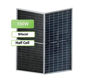 Bifacial Mono PERC Solar Photovoltaic PV Module Solar Panel 550W Factory Price