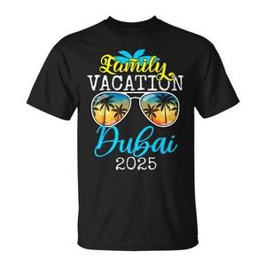 T-Shirt Vacanza in Famiglia a Dubai 2025, Manica Corta in Cotone, Stampa Digitale, Casual Estiva, Unisex per Adulti - Product Image 1