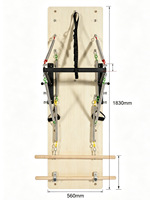 Planche d'exercice Pilates murale de qualité supérieure, cadre en bois d'érable, ressorts de tension durables en acier à haute teneur en carbone, barre de poussée en alliage d'aluminium