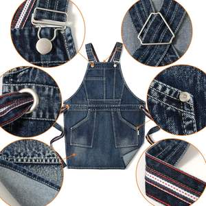 Jeanerlor <b>Denim</b> Work <b>Apron</b> Unisex Cotton Abrasion Resistant For Men And Women - Product Image 2