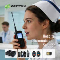 Solución PTT Easytalk para Residencias de Ancianos, Red Privada 4G LTE, Radio Bidireccional PoC, Walkie Talkie, SOS, Rastreo GPS, Atención Médica, 200 Usuarios