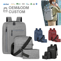 Sac à dos pour ordinateur portable imperméable en polyester Oxford, doublure écologique, pour les trajets domicile-travail, robuste, pour la randonnée, le camping