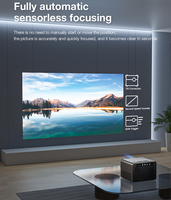Nativo 1080P 4K Smart TV Android 13 Proyector Auto Focus Keystone 600 ANSI Conectividad USB 3D NTV Auto Focus Keystone Beamer