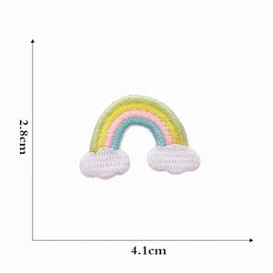 Self Adhesive Cute Marcorns Color rainbow Star Patch for Clothes Bag Decoration - Product Image 5