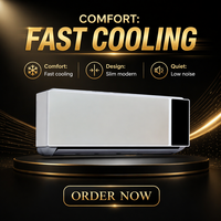 Aire Acondicionado Split Eco de 12000-15000 BTU para Montaje en Pared |   Inversor de Velocidad Variable A++, Autolimpiante, Ultra Silencioso, Bajo Consumo de Energía