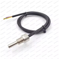 NPT 1/8 thread DS18B20 sensor suhu probe untuk pemanas air tenaga surya, monitor cairan pipa