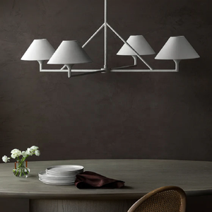 Hiện đại sang trọng biệt thự phòng khách Đèn chùm thanh lịch hình học đơn giản hình ảnh thoải mái đèn đẹp với thạch cao trắng - Product Image 2