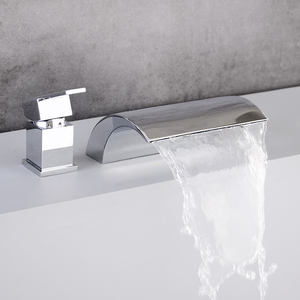 Chrome Modern 5-Piece Bathroom Set With Diverter Hot/Cold Mixer for Bathtub and (1 Year Warranty) HD-0240 High-Quality <b>ABS</b> Mater - Product Image 6