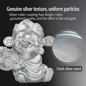 Flash Silver Paint, Metallic Coating with Real Silver <b>Texture</b>, Silver <b>Roller</b> Coating for Craft Decoration - Product Image 4