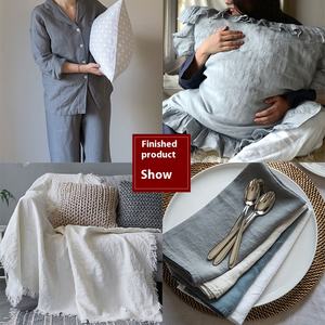 100% オーガニック ピュア リネン生地 幅51/52インチ 環境配慮型 無地染め 織物技術 ホームテキスタイル 男の子・女の子用 枕カバー - Product Image 2