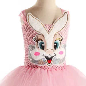 Toddler Kids Girls Infant Cartoon Rabbit Role Play Fancy elf Costume Mesh Tulle Princess Cute Dress up