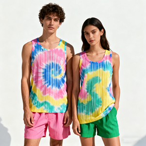 OEM Unisex Burnout <strong>Racer</strong> <strong>Back</strong> Tank <strong>Top</strong> Breathable Sublimation Print Cotton Polyester Lover's <strong>Vest</strong> - Product Image 1