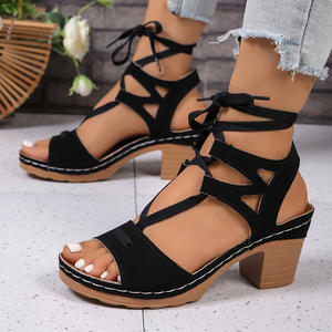Zapatos de boda para mujer estilo europeo-americano 2026, sexys, de verano e invierno, ligeros, con tacón de cuña ultra alto, con correa en T cruzada, estilo coreano. - Product Image 1