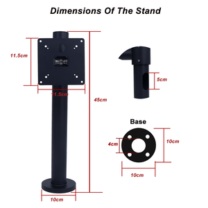 <span class=keywords><strong>Support</strong></span> de <span class=keywords><strong>caisse</strong></span> enregistreuse sur pied avec réglage en hauteur, moniteur simple/double, <span class=keywords><strong>support</strong></span> de bureau VESA standard 75x75mm pour le commerce de détail - Product Image 2