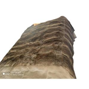 Alfombra de piel de conejo auténtica XJ, alfombra para cama, sofá, manta suave de <span class=keywords><strong>pelo</strong></span> corto esponjoso con aspecto desplumado de patrón crudo - Product Image 5