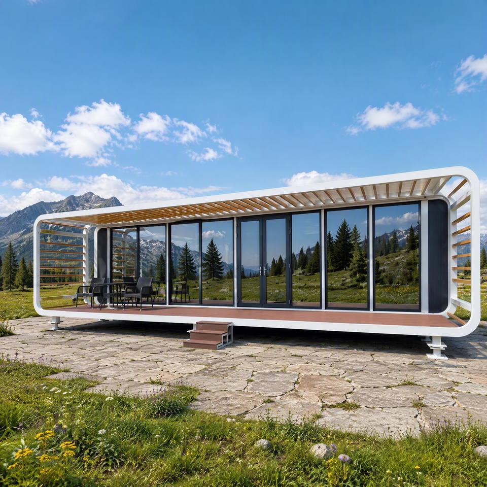 Elegant Shipping Container Modular Villa Smart Lighting with Fresh Air ...