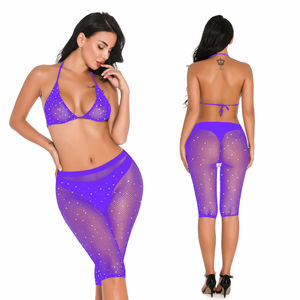 Nouvelle mode femmes deux pièces <span class=keywords><strong>maillot</strong></span> <span class=keywords><strong>de</strong></span> <span class=keywords><strong>bain</strong></span> maille brillant licou soutien-gorge résille <span class=keywords><strong>taille</strong></span> <span class=keywords><strong>haute</strong></span> short <span class=keywords><strong>de</strong></span> <span class=keywords><strong>bain</strong></span> Offre Spéciale - Product Image 4