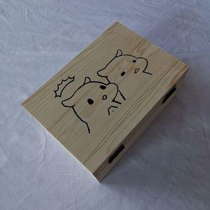 Solid Wood <b>Rectangular</b> Storage Box Lockable Jewelry <b>Watch</b> Eyewear Desktop Packaging Box 0.8cm Thickness Rectangle Shape - Product Image 4