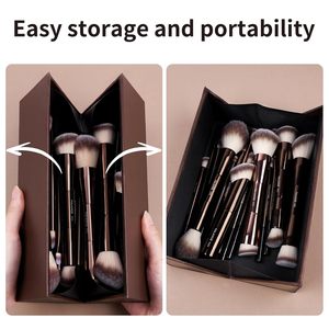 Per MAANGE 20 pezzi professionale pennelli per il trucco confezione regalo a doppia estremità multifunzionale per miscelare correttore di polvere liquida - Product Image 5