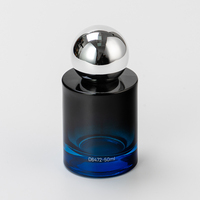 Bouteille en verre de luxe de 50ml Vaporisateur de parfum vide avec bouchon en forme de boule