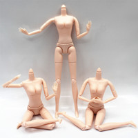 OEM/ODM Corps de poupée en plastique à l'échelle 1/6, 30 cm, corps de yoga, 26 articulations mobiles, peau blanche, poupée BJD nue, grande poitrine, figurine