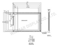 Layar LCD 320x240 WG320240BP2 Suhu Operasi -20 ° C+70 ° C IC S1D13700 Instrumen Industri 5.7 inci