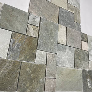 Piastrelle in Mosaico Giallo dal Design Moderno, Finitura Naturale in <span class=keywords><strong>Ardesia</strong></span> per Pavimentazione Esterna di Hotel, Piastrelle Quadrate per Soggiorno - Product Image 1