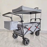 Poussette pliante OEM personnalisable avec toit à 4 roues pour camping, plage et désert pour chariots à main