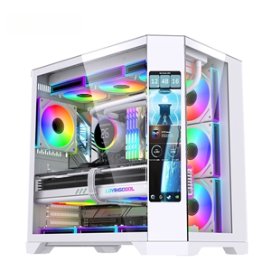 <span class=keywords><strong>Caja</strong></span> de PC para Juegos Panorámica MQ con Pantalla LCD, Soporte para Refrigeración Líquida de 360°, Chasis de Computadora de Escritorio con Vidrio Templado - Product Image 6