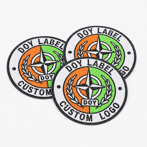 Fournisseur de badges tissés, logo personnalisé, découpe au laser, patchs en tissu tissé thermocollants pour vêtements - Product Image 3