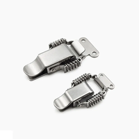 Loquet de serrage à levier en acier inoxydable 304 poli avec ressort de compression et cadenas pour poignée de four et armoire industrielle