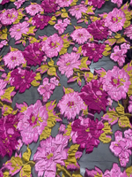 2025 mode haute qualité 3D argent fleurs motif Jacquard brocart conception tailleur brocart tissu pour vêtements