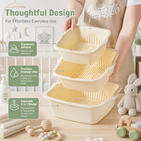 Passoire élégante améliorée et panier de drainage double couche multifonctionnel pour évier de cuisine à surface lisse