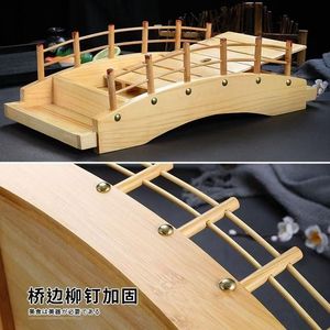 Bamboo Sushi Bridge Sashimi Serving Dish Curved Arch Design Japanese Korean Tableware Food Presentation <b>Tray</b> - Product Image 1