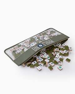 In Stock 1.24*0.91*0.63 Inch Supplies New Travel 4 Layer Engraved Acrylic Luxury 160 Drake Olive Green Set America Mahjong - Product Image 6