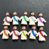 Kleine Jesus-Figuren Originelles Design Jesus Liebt Dich Mini Gummi-Jesus-Spielzeuge zum Verstecken Religiöse Party-Geschenke Sonntagsschule
