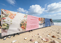 Drapeaux de plage promotionnels avec logo personnalisé, bannières en tissu, drapeaux publicitaires