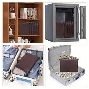 High Quality Brown Customized Small File <b>Document</b> Bag Office Suitable Bank Safety Cash Bags - Product Image 6