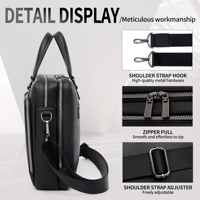 Porte-documents de luxe portable pour homme en cuir de vachette pleine fleur véritable, élégant et raffiné