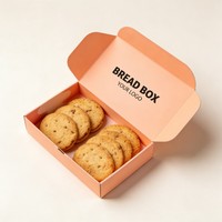 Boîte en papier pour pain, gâteau au chocolat, biscuits, beignets, desserts, vente en gros, recyclable, qualité alimentaire, boîte d'emballage personnalisée pour boulangerie