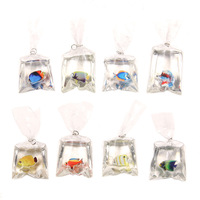 Pendentif poisson en résine transparente pour bricolage, 1 pièce, 24x53mm, simulation de poisson clown, breloque de poche, accessoires de bijouterie pour femmes