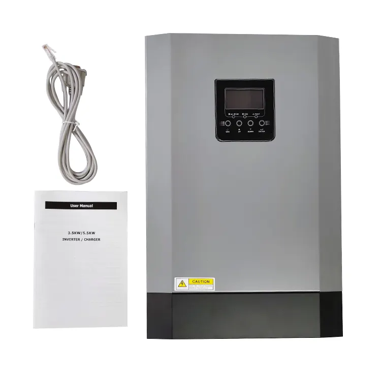 SUMRY SUN Inverter Solar Fase Tunggal, Inverter Solar Hibrid, Inverter Fase Tunggal, 5.5KVA 48V dengan Kontroler Mppt